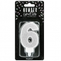 Preview: Number Candle - 6 - Silver